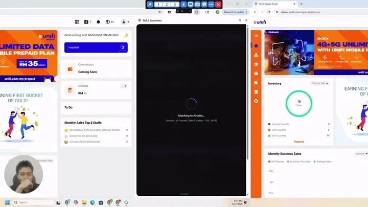 Clicking Bulk Processing on the Key-In tab